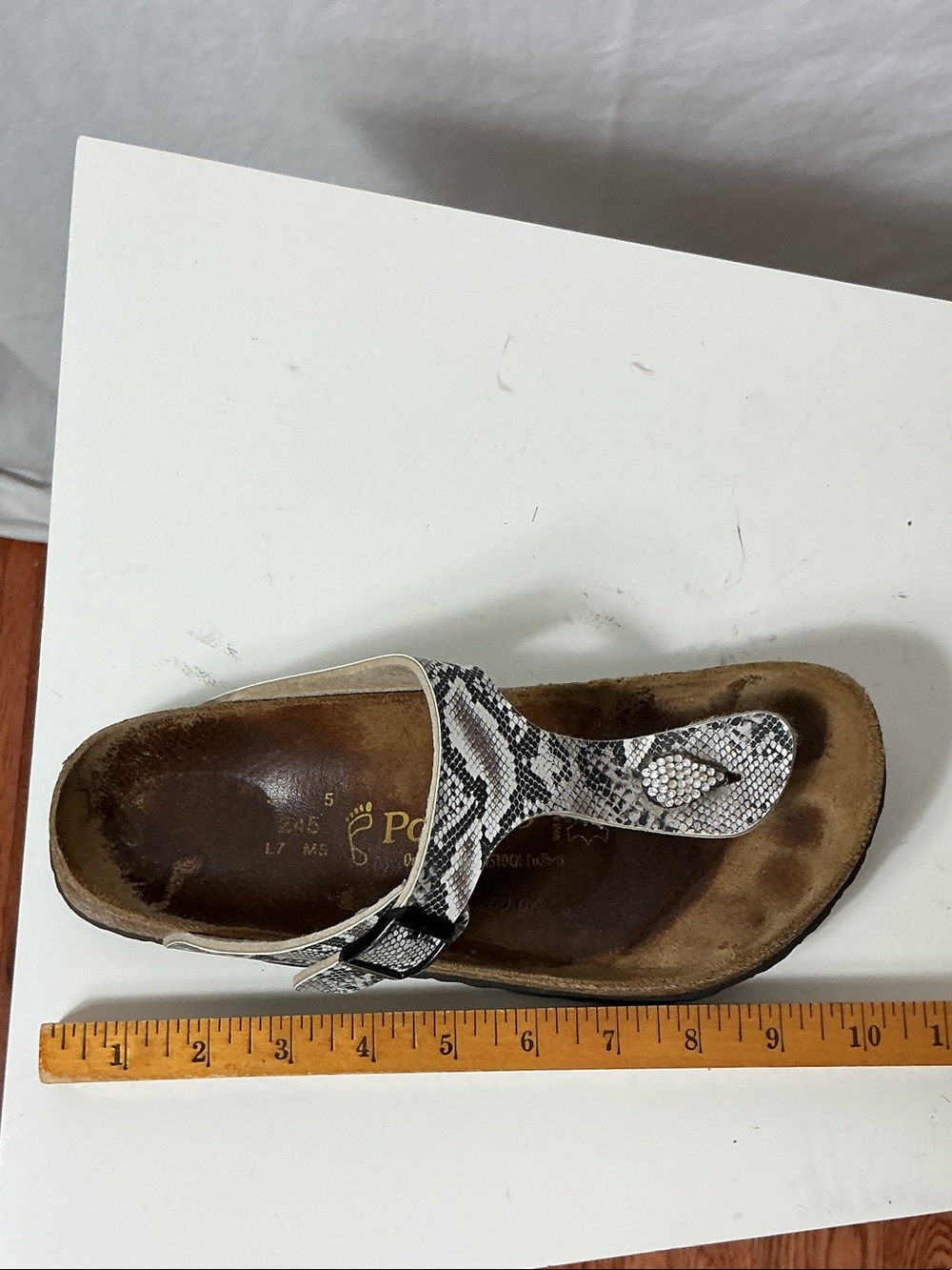 Birkenstock Snake-Print Toe-Thong Sandals - Picture 8 of 9